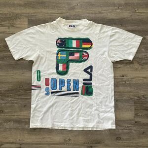 Vintage 1990 US Open FILA Tennis T-Shirt Size XL